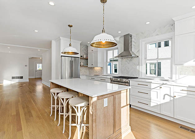 White Transitional Kitchen, Rye, NY