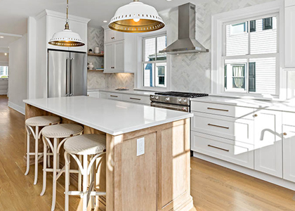 White Transitional Kitchen, Rye, NY