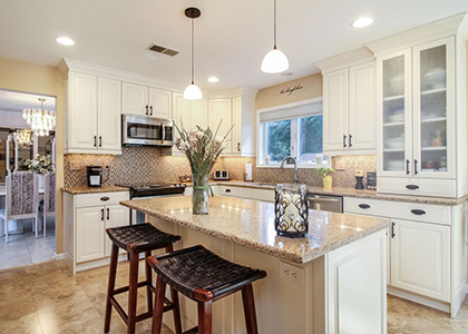 UltraCraft Cabinetry in Melted Brie with Granite Countertops - Yorktown Heights, NY